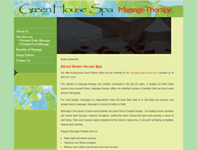 Tablet Screenshot of greenhousemassage.com